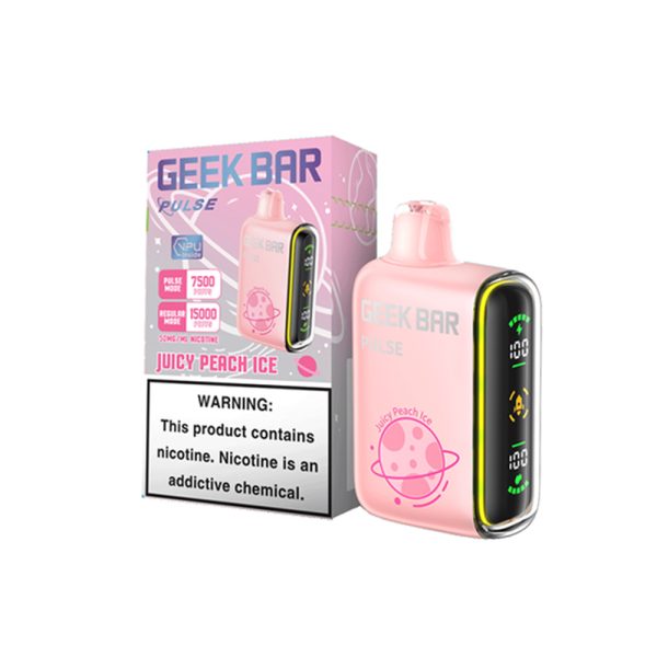 Geek Bar Pulse Juicy Peach Ice 15000 Puffs Disposable Vape