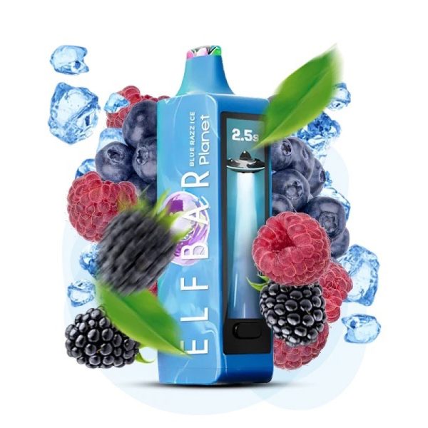 Elfbar Planet 25000 Puffs Disposable Vape Blue Razz Ice