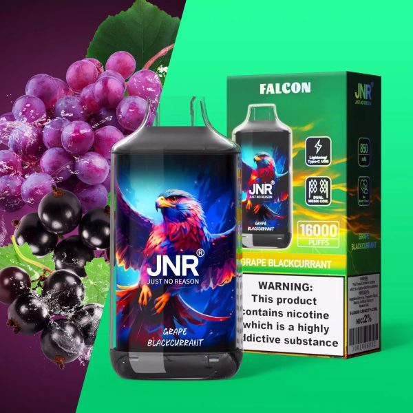 JNR Falcon 16000 Puffs Crystal Disposable Vape Grape Blackcurrant