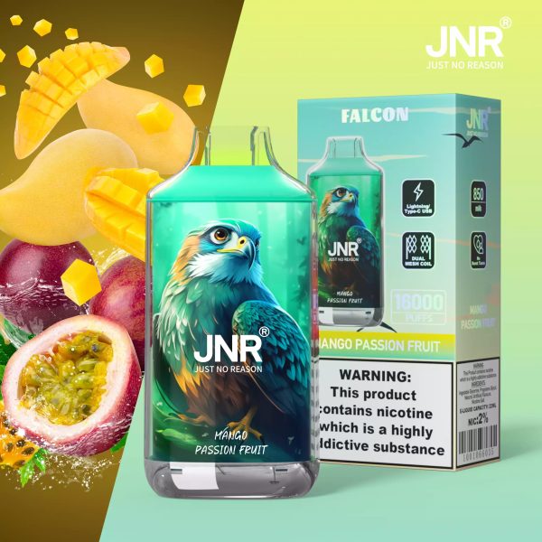 JNR Falcon 16000 Puffs Crystal Disposable Vape Mango Passion Fruit