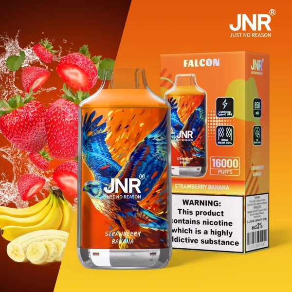 JNR Falcon 16000 Puffs Crystal Disposable Vape Strawberry Banana