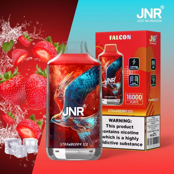 JNR Falcon 16000 Puffs Crystal Disposable Vape Strawberry Ice