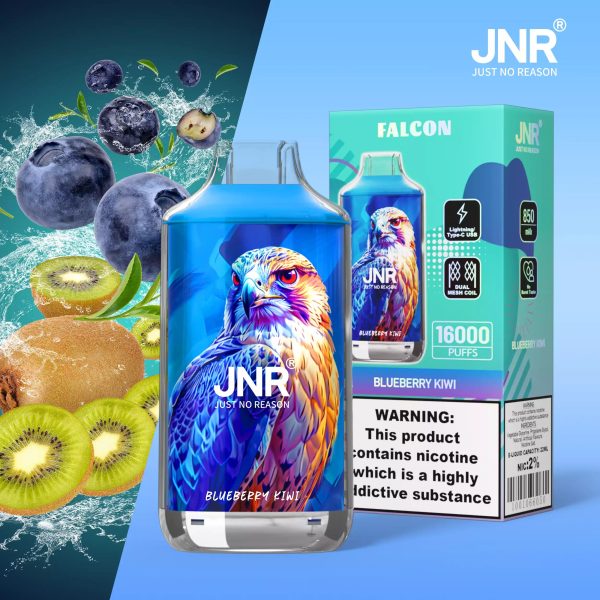 JNR Falcon 16000 Puffs Crystal Disposable Vape Blueberry Kiwi