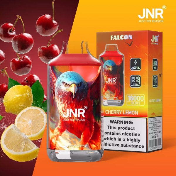 JNR Falcon 16000 Puffs Crystal Disposable Vape Cherry Lemon