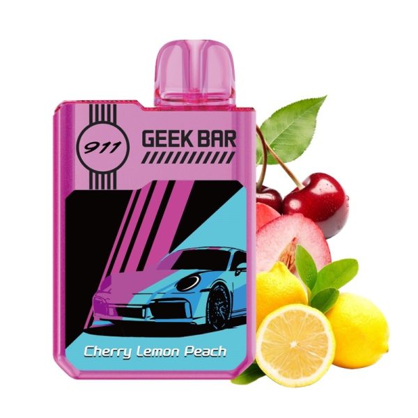 Geek Bar 911 GTS 18000 Puffs Disposable Vape Cherry Lemon Peach