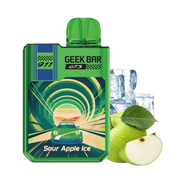 Geek Bar 911 GTS 18000 Puffs Disposable Vape Sour Apple Ice